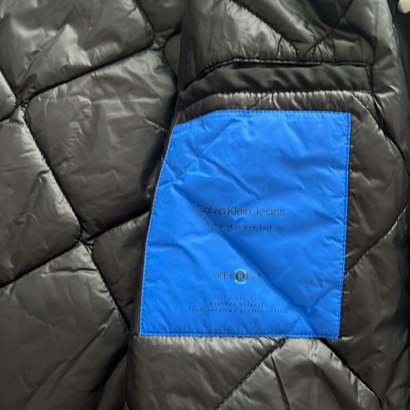 Calvin Klein Jeans Woman’s Jacket quilted inside Snaps Closure Pockets - Picture 2 of 8